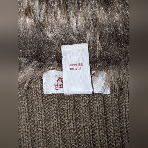 EUC Ladies Arizona Faux Fur Sweater Vest Light Brown Full Front Zipper Sz L - Picture 7 of 10